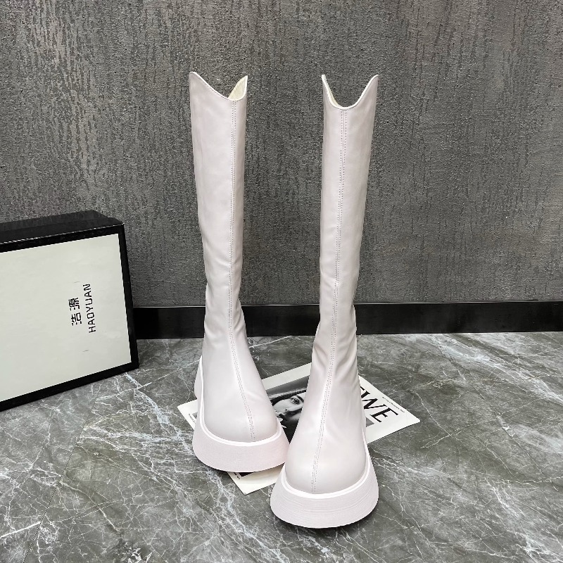 Women'S Fashion Korea - Neue, einfache, einfarbige, rutschfeste, hohe Stiefel