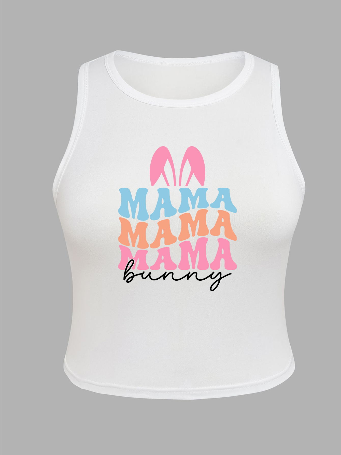 Women'S Fashion Vest Tops - Modische Damenweste mit großflächigem Ostermuster, sexy