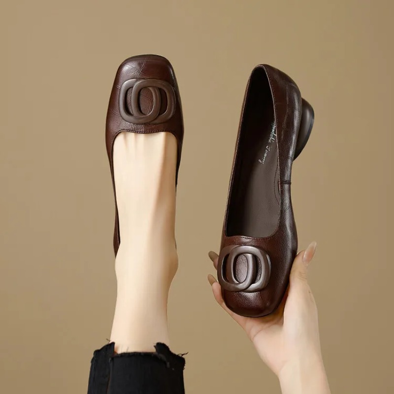 Women'S Fashion Shoes - Französischer Stil Damenschuhe Pumps Lederschuhe für