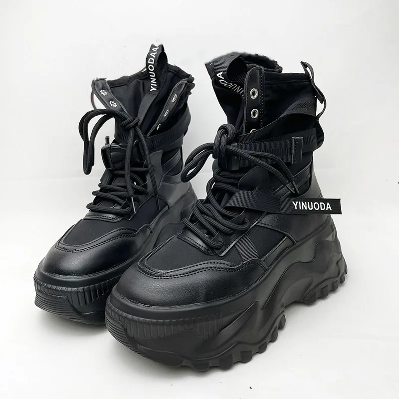 Women'S Fashion Korea - Herbst Winter Plattform Stiefel Frauen Lace