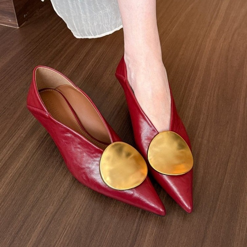 2025 frühling Sommer Spitz Sch – Women'S Fashion Shoes Bewertung und Preis