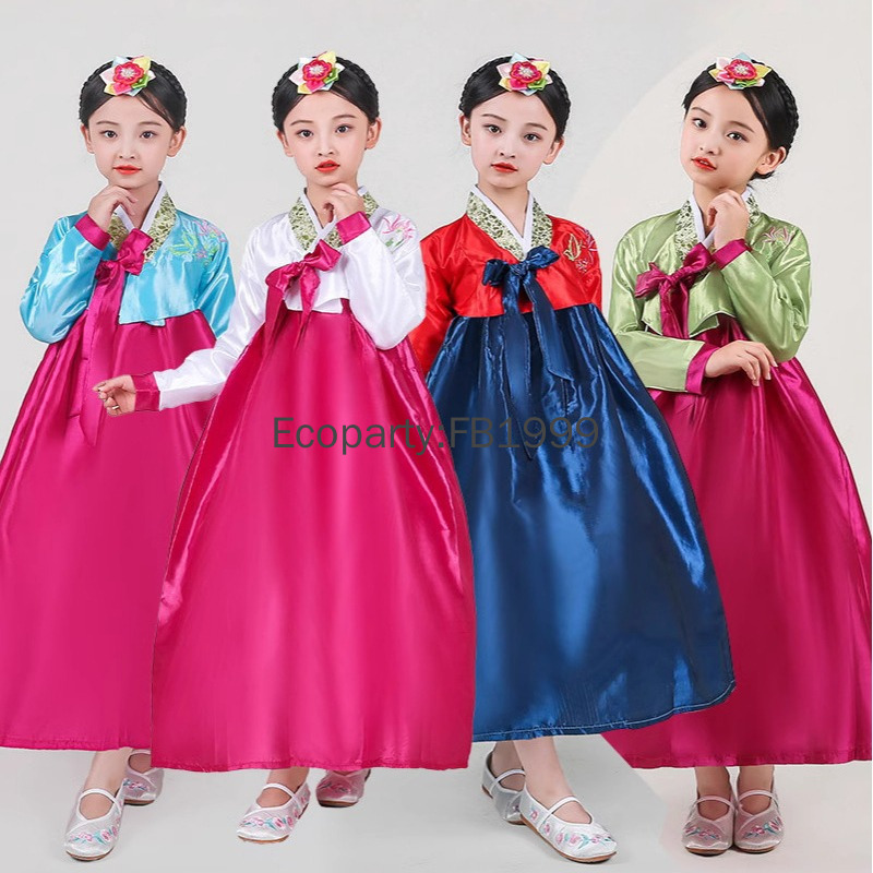 4-Farben-Mädchen-Hanbok-Kleid, – Women'S Fashion Korea Bewertung und Preis