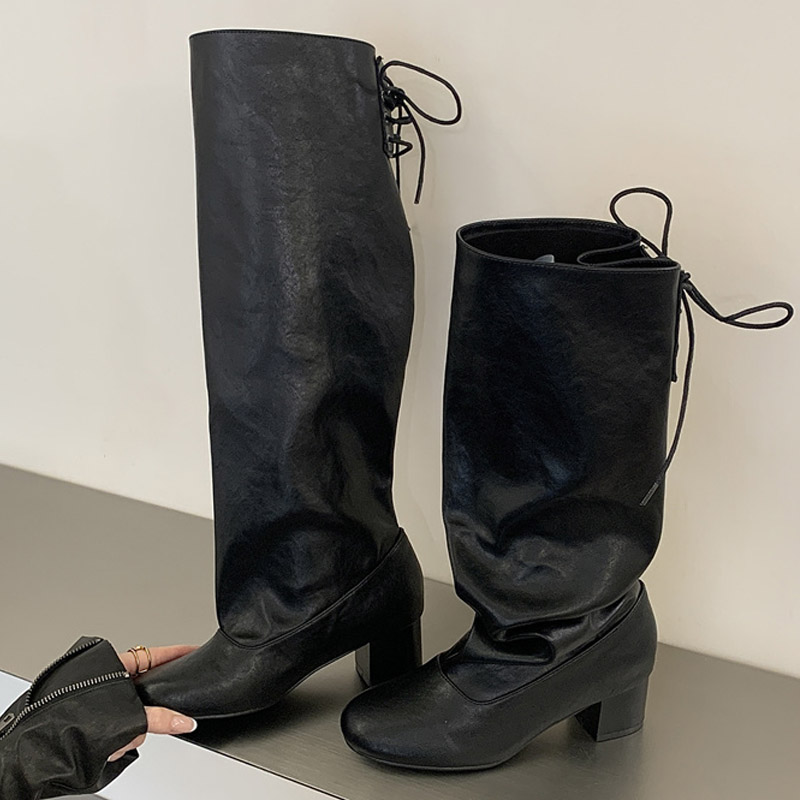2027 Neue Wintermode Schnürsti – Women'S Fashion Knee High Boots Bewertung und Preis