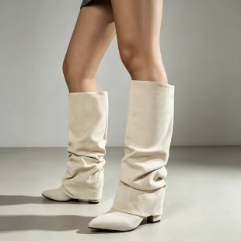 Modische Retro-Stiefeletten mi – Women'S Fashion Knee High Boots Bewertung und Preis