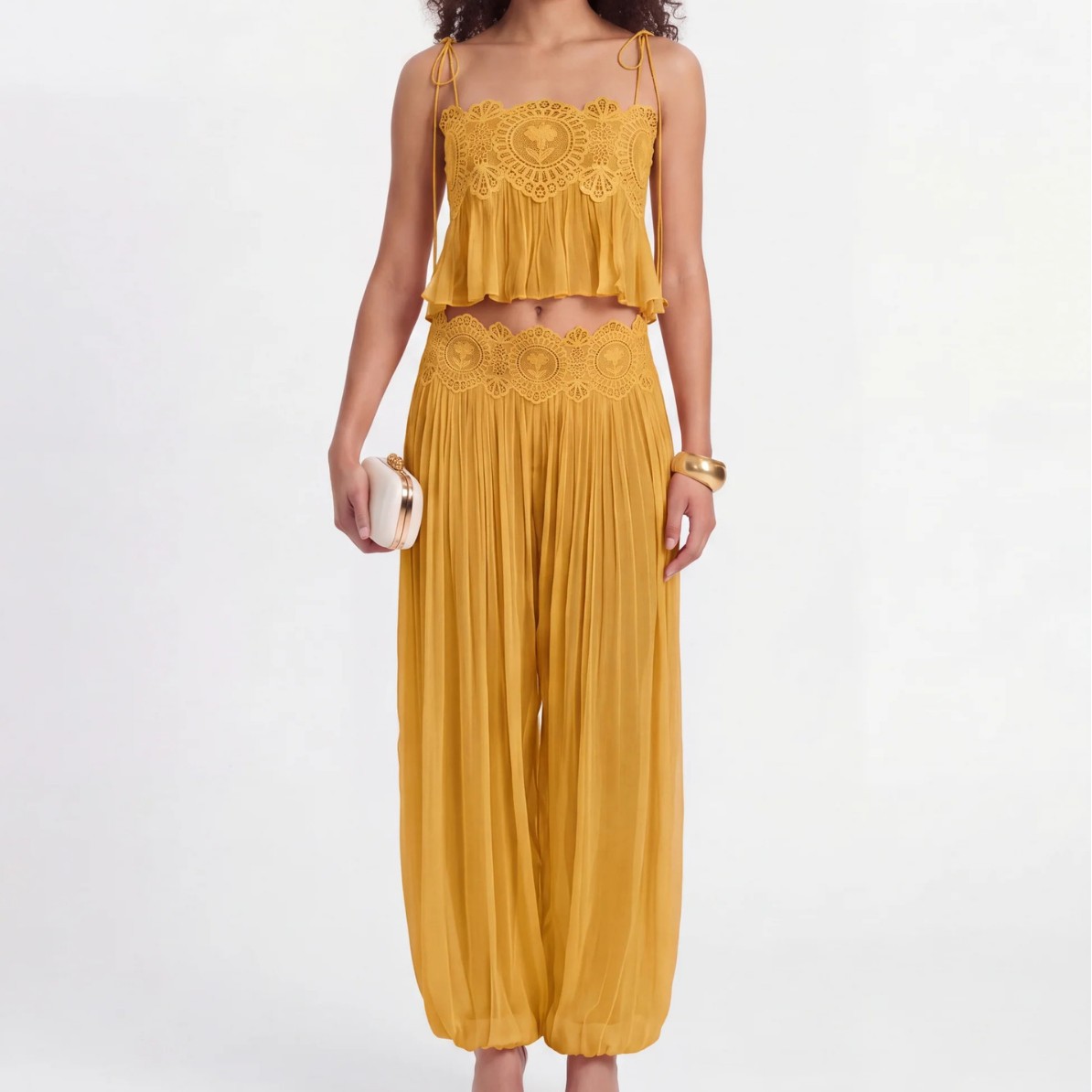 Damen-Set mit langer Hose, qua – Lace Trim Cami Bewertung und Preis