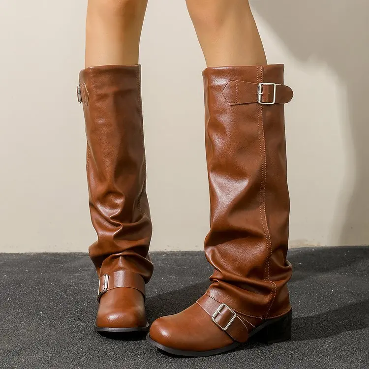 Damen 2026 Neue Einfarbige Rut – Women'S Fashion Knee High Boots Bewertung und Preis