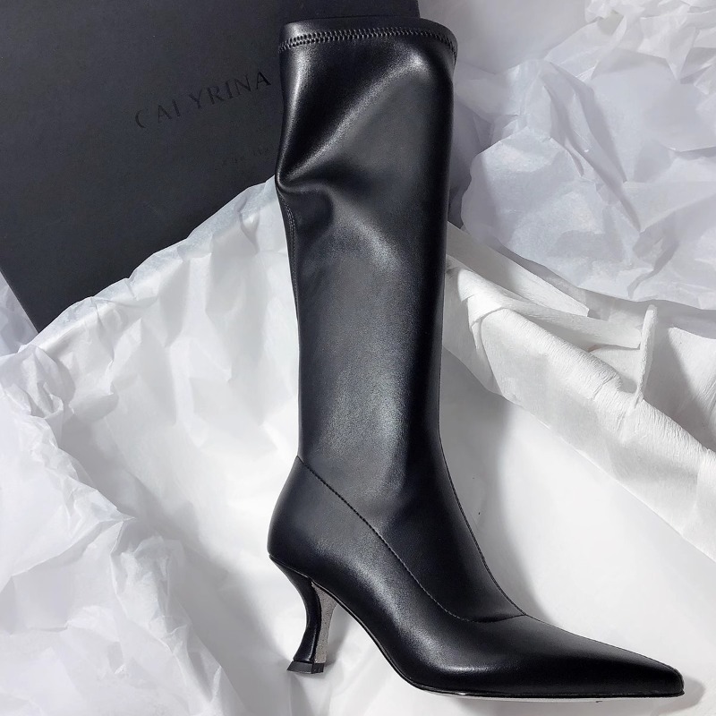 Herbst Neue Stiletto-Mode-Stie – Women'S Fashion Knee High Boots Bewertung und Preis