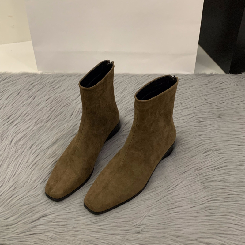 Pfirsichfarbener Nude-Stiefel  – Women'S Fashion Korea Bewertung und Preis