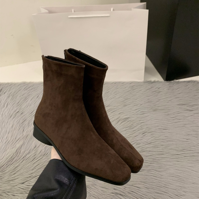 Pfirsichfarbener Nude-Stiefel  – Women'S Fashion Korea Bewertung und Preis